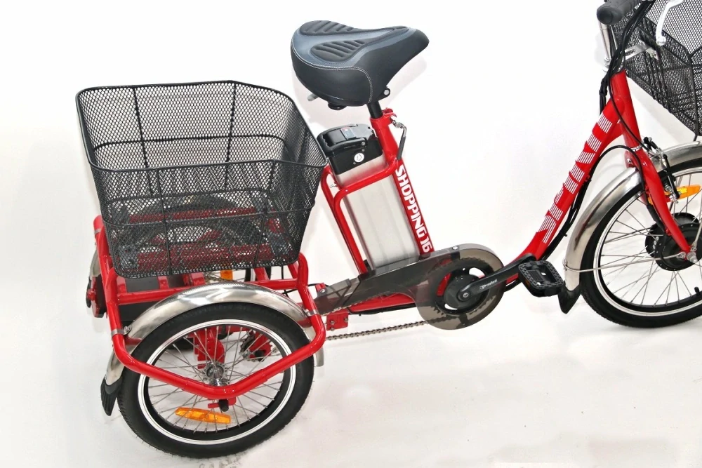 Elektrobicykel Spirit SHOPPING 2, trojkolka, červená