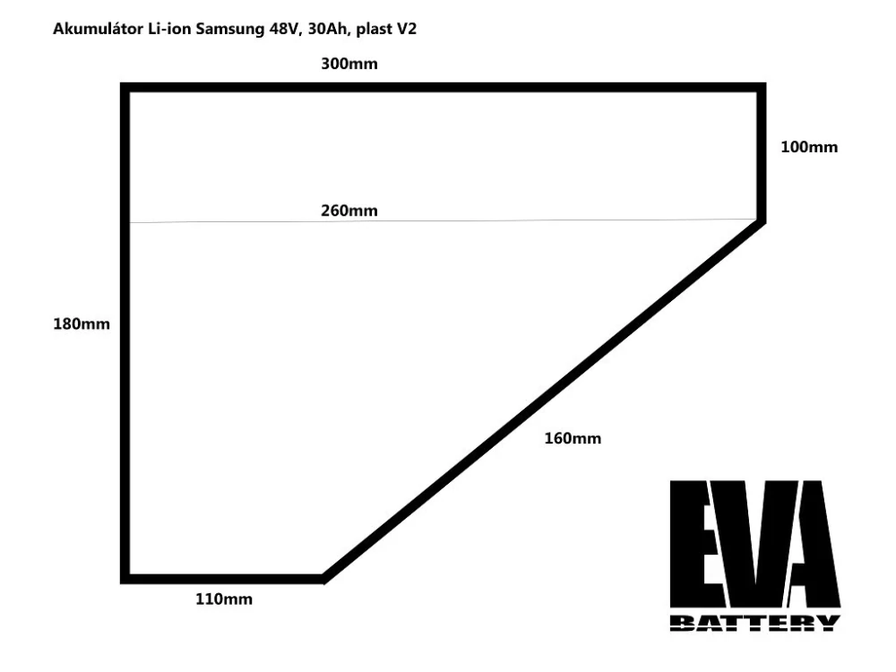 Akumulátor Li-ion Samsung 48V / 30Ah plast trojuholník