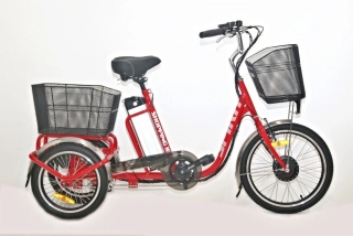 Elektrobicykel Spirit SHOPPING 2, trojkolka, červená